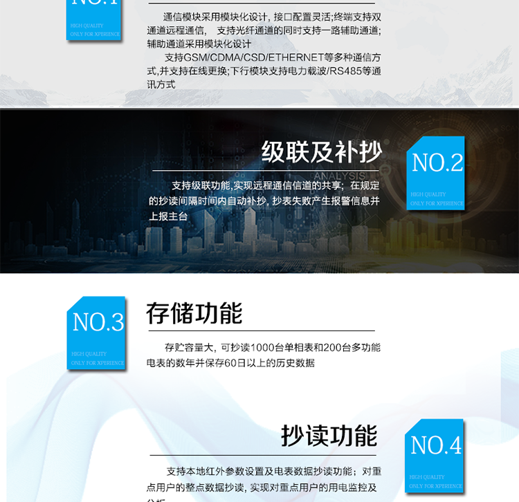 智能載波抄表集中器
       智能載波抄表集中器是完全符合《電力用戶(hù)用電信息采集系統功能規范》等國網(wǎng)標準，是低壓電力線(xiàn)集中抄表的主要設備。
